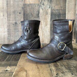 Fiorentini Baker Side Zip Ankle Brown Boots Womens EUR 35 US 5